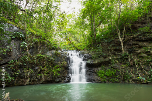 Fototapeta Naklejka Na Ścianę i Meble -  Ton Rak Sai Waterfall is in Namtok Sam Lan National Park. 