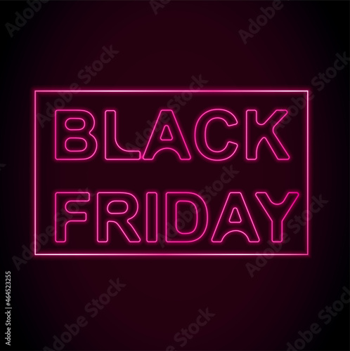 Black Friday sale neon sign banner