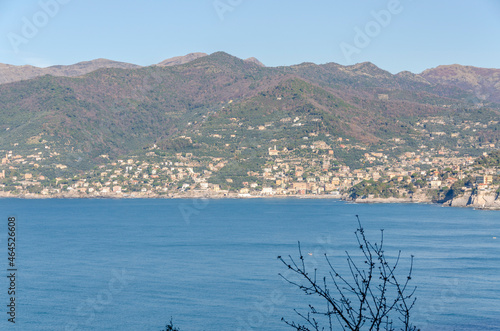 Punta Chiappa, stretch of coast on the Portofino promontory in Genoa in Liguria