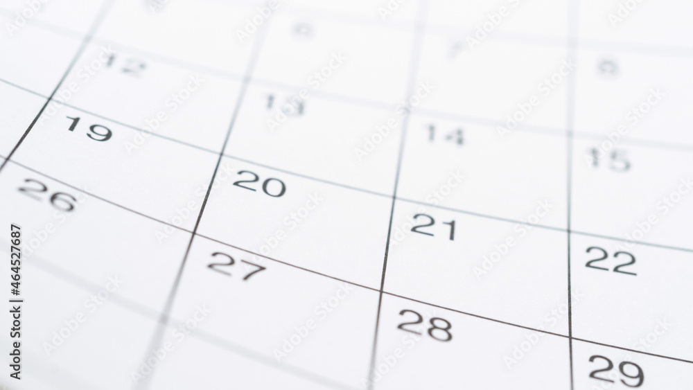 Dates are empty on the desk calendar Dates are empty on the desk calendar