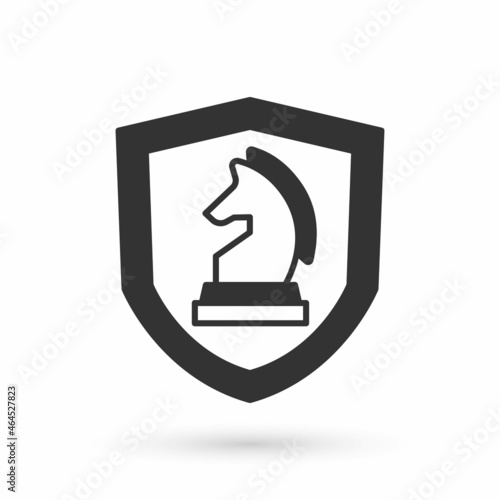 Grey Chess icon isolated on white background. Business strategy. Game  management  finance. Vector