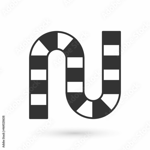 Grey Board game icon isolated on white background. Vector