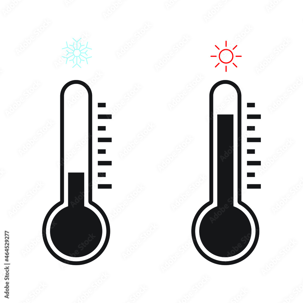Thermometer Temperature hot or cold Icon Vector For Web, Presentation, Logo, Infographic Thermometer Temperature hot or cold Icon Vector For Web, Presentation, Logo, Infographic