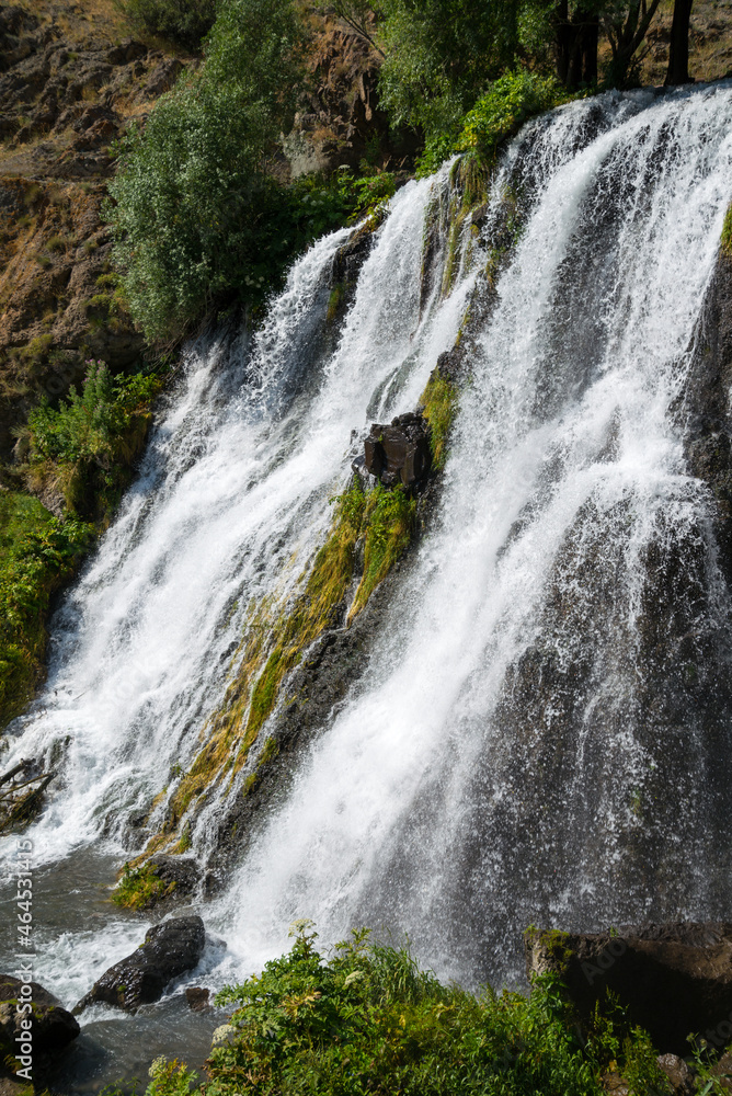 Shakinsky waterfall, which is 18 meters high. It is located in the Syunik region of Armenia Shakinsky waterfall, which is 18 meters high. It is located in the Syunik region of Armenia