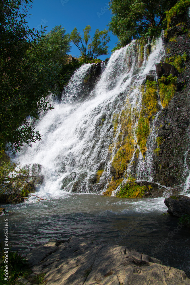 Fototapeta premium Shakinsky waterfall, which is 18 meters high. It is located in the Syunik region of Armenia