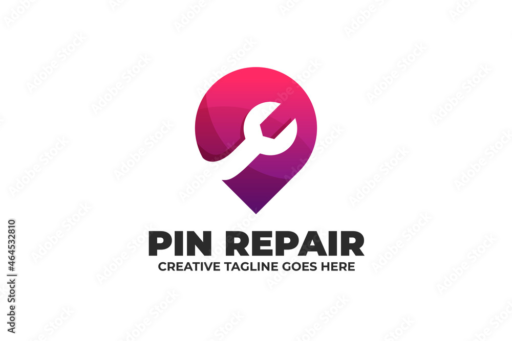 Repair Garage Pin Location Logo Repair Garage Pin Location Logo