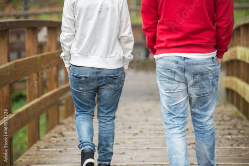 view of couple walking in the park