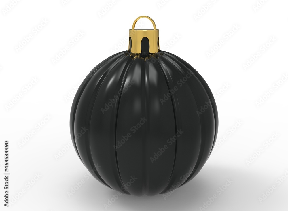 Fototapeta premium Christmas tree toys on a white background. Christmas decorations. 3d-rendering