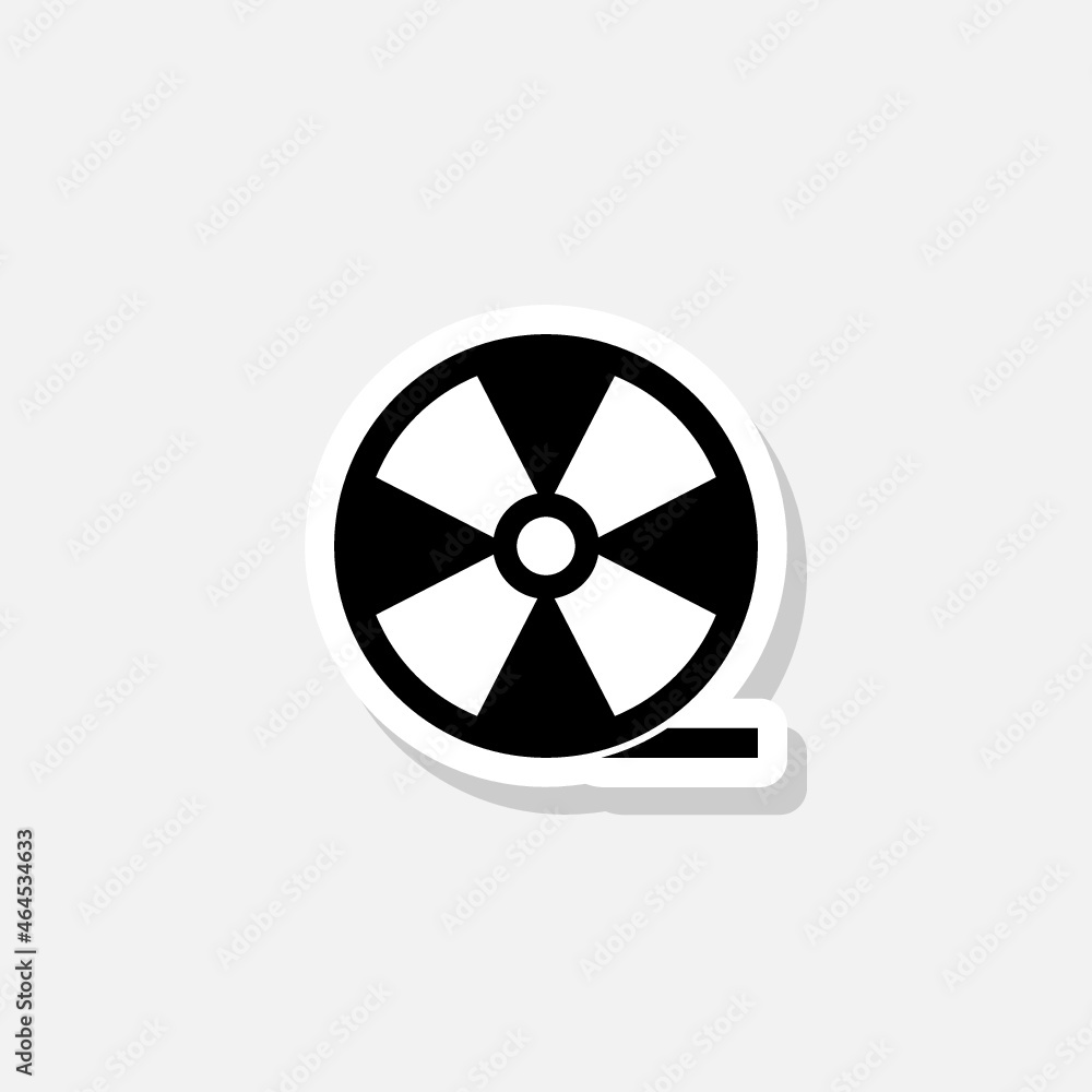 Film reel sticker icon isolated on white background Film reel sticker icon isolated on white background