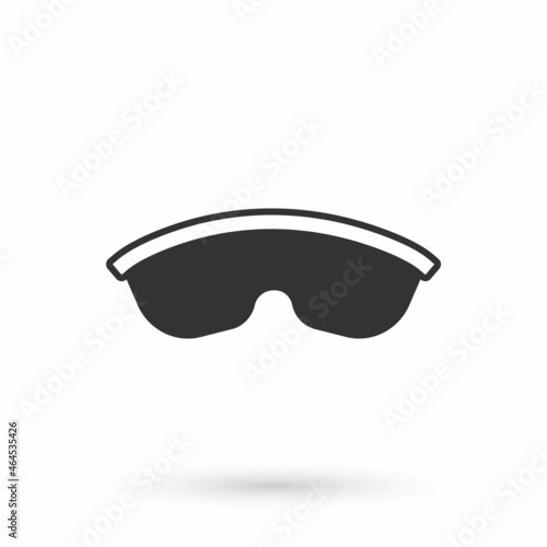 Grey Safety goggle glasses icon isolated on white background. Vector