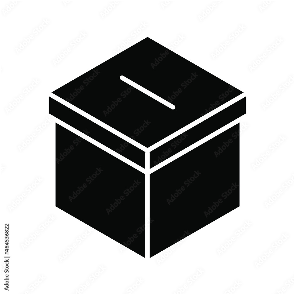 Hand voting ballot box icon, Election Vote concept, Vector illustration on white background. color editable Hand voting ballot box icon, Election Vote concept, Vector illustration on white background. color editable