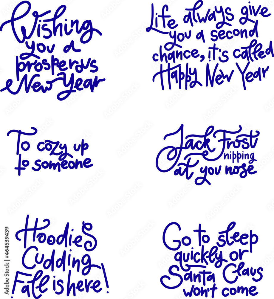 New Year's lettering for postcards with decoration elements. Vector illustration New Year's lettering for postcards with decoration elements. Vector illustration