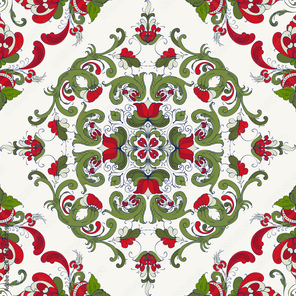 Rosemaling vector pattern 43 Rosemaling vector pattern 43