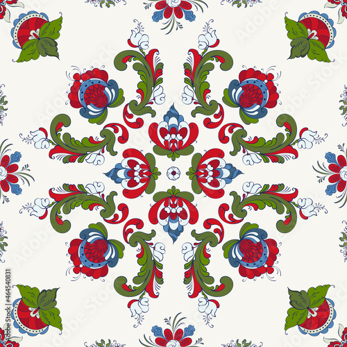 Rosemaling vector pattern 39