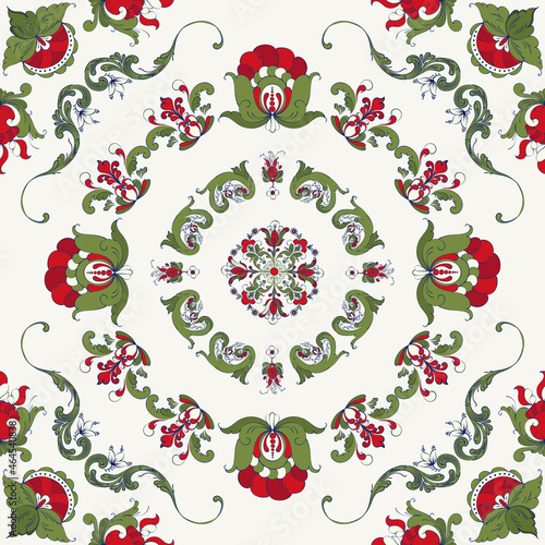 Rosemaling vector pattern 40
