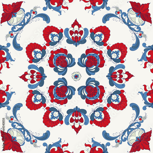Rosemaling vector pattern 41