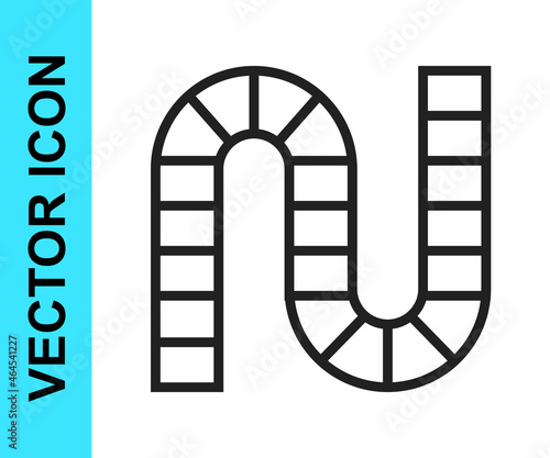 Black line Board game icon isolated on white background. Vector