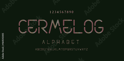 Gold font and alphabet vector, Golden typeface letter and number design. Typography golden font set for logo, Poster, Invitation. vector illustration.