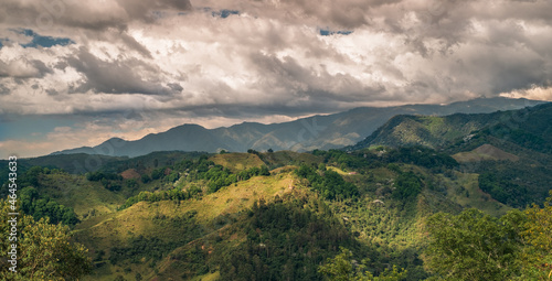 Cloudy sky over the Andes. Salento, Quindío, Colombia photo