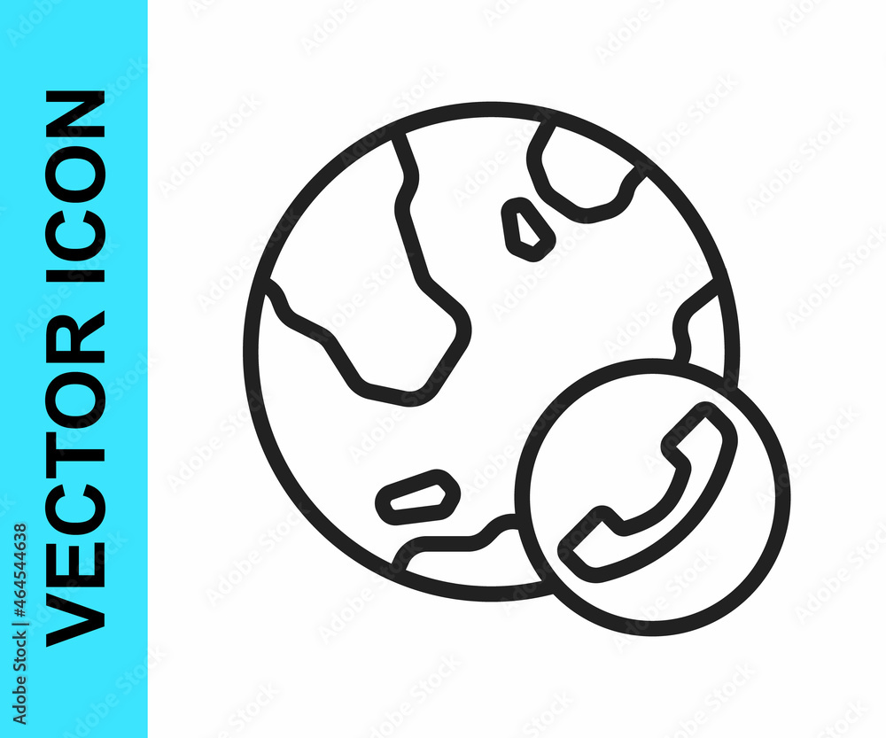 Black line Video chat conference icon isolated on white background. Online meeting work form home. Remote project management. Vector Black line Video chat conference icon isolated on white background. Online meeting work form home. Remote project management. Vector