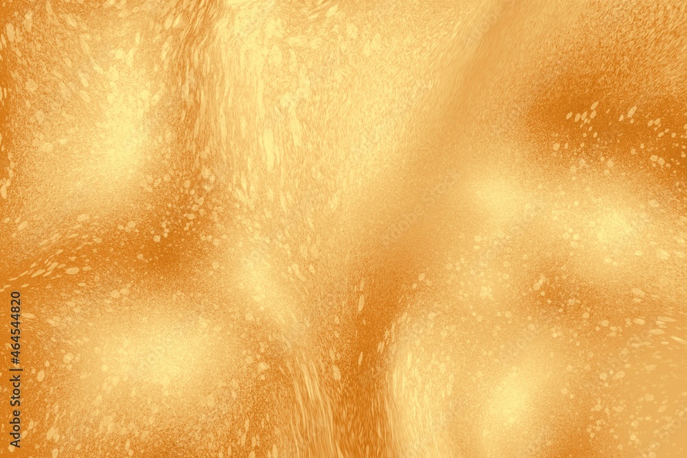 abstract golden background with bubbles, yellow flowing stream with sparkles, minimalistic fluid art design 