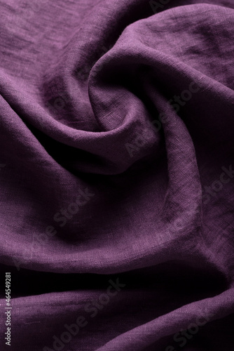 Pure linen fabric in purple color