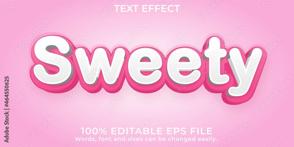 3d sweets soft pink text effect 3d sweets soft pink text effect
