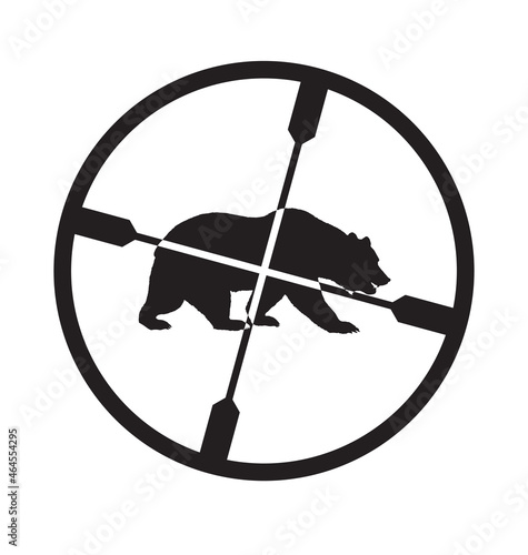 sniper rifle scope crosshair targeting bear