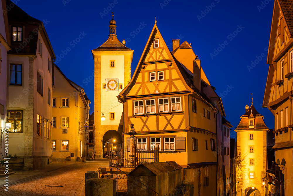 Rothenburg ob der Tauber at night