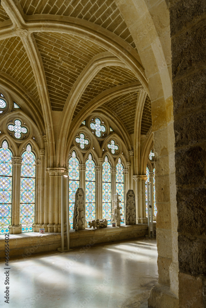 Burgos, Spain - August 25, 2021. Cloister of Burgos Cathedral, Burgos, Spain