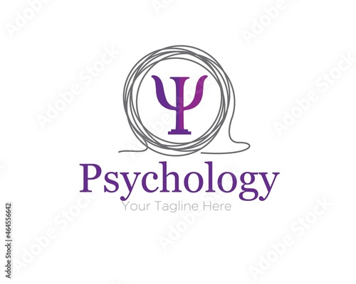 messy thread psychology symbols logo designs for medical and therapy icon