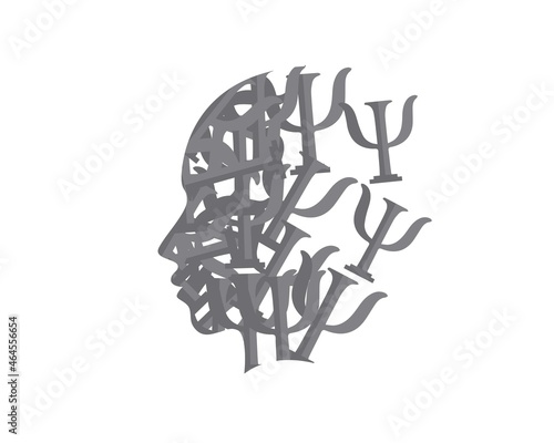 psi face spread logo for psychology symbol and therapy logo designs