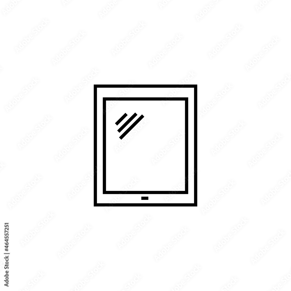 Сomputer technology concept. Modern outline illustration for banners, flyers and web sites. Editable stroke in trendy flat style. Line icon of tablet isolated on white background Сomputer technology concept. Modern outline illustration for banners, flyers and web sites. Editable stroke in trendy flat style. Line icon of tablet isolated on white background