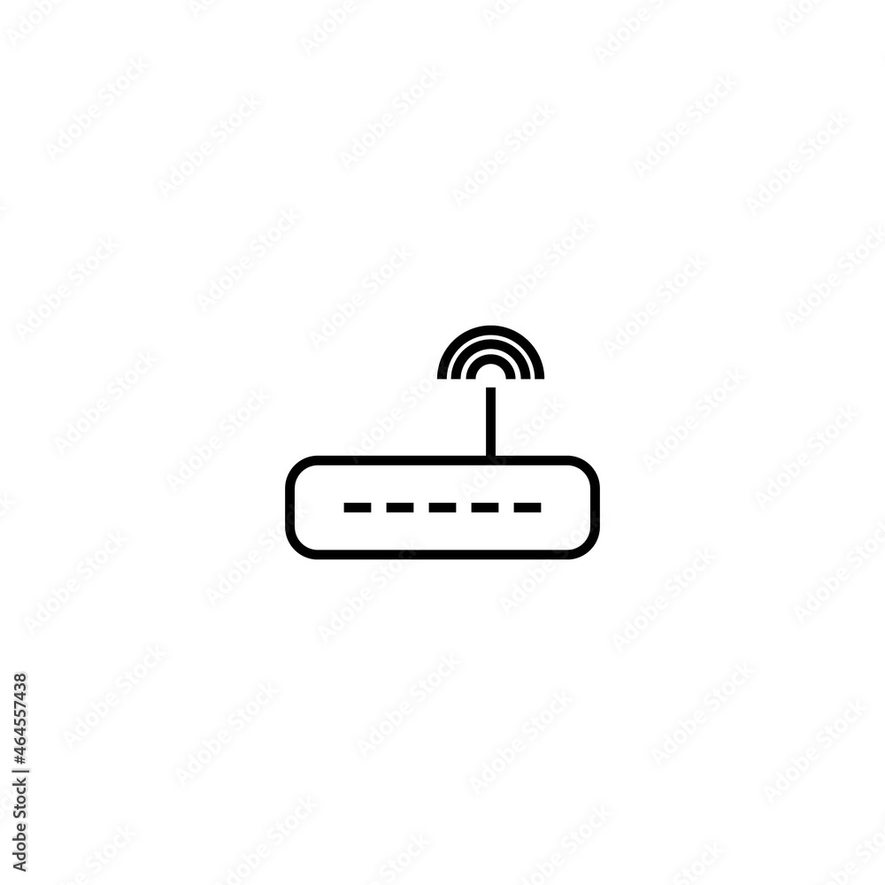 Сomputer technology concept. Modern outline illustration for banners, flyers and web sites. Editable stroke in trendy flat style. Line icon of router Сomputer technology concept. Modern outline illustration for banners, flyers and web sites. Editable stroke in trendy flat style. Line icon of router