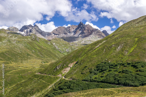 Silvretta mountain scenic road in Austria in Alps