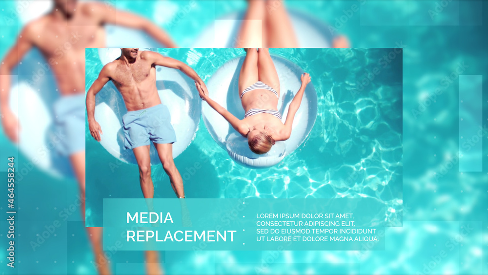 Blurred Media Replacement Title Stock Template Adobe Stock