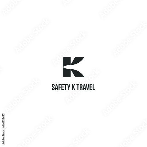 Letter K Travel Jet Abstract Logo Design template Creative Sign. Universal vector icon. - Vector photo