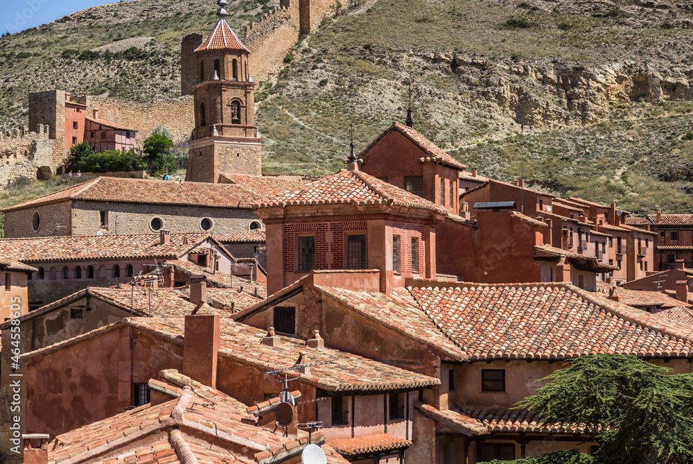 View of the town of Albarracin in Teruel, considered one the most beautiful towns in Spain