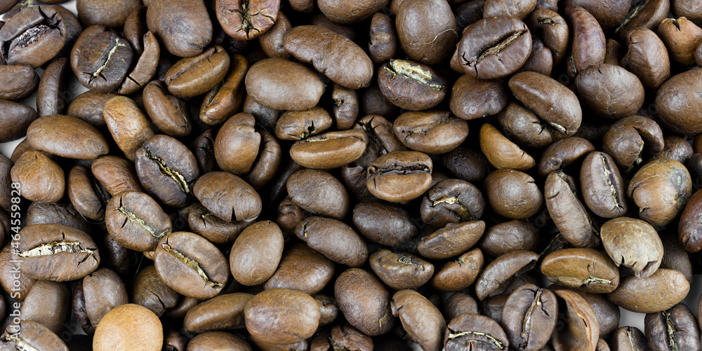 Fototapeta premium Roasted coffee beans close-up