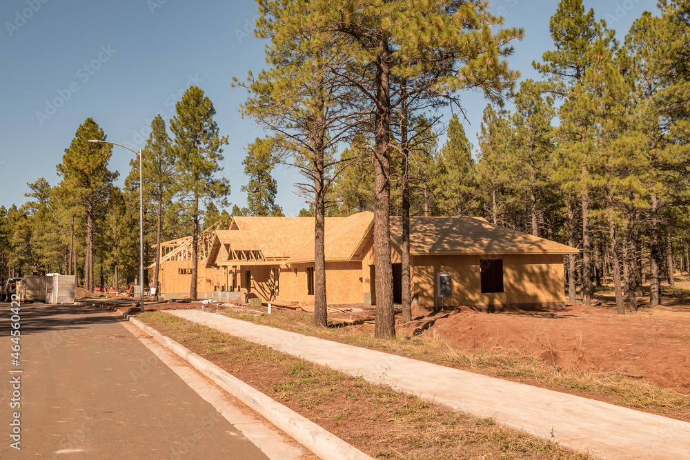 Φωτογραφία New houses being constructed in Flagstaff Arizona residential neighborhood
