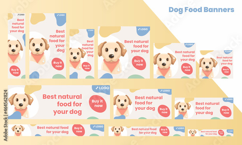 Pets & Dogs Colorful Web Banners, Google Ads, instagram & facebook Post & Stories