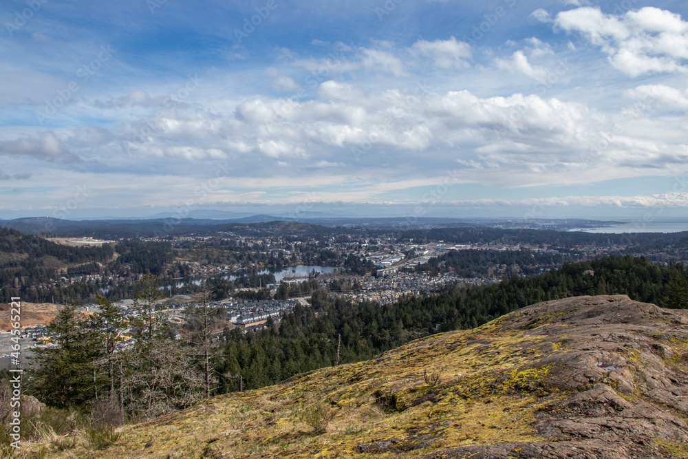 View of Langford from Mountwells Regional Park on Vancouver Island, BC