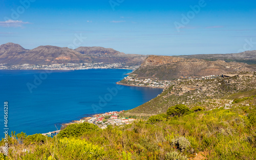 Coastal mountain landscape with fynbos flora in Cape Town