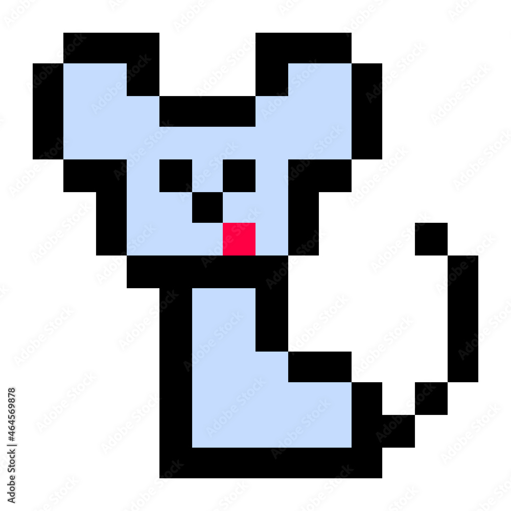 Pixel Illustration of minimal mouse Pixel Illustration of minimal mouse