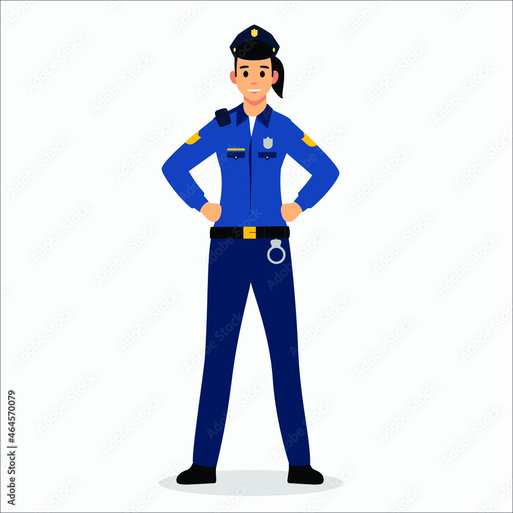 police officers. cops vector characters