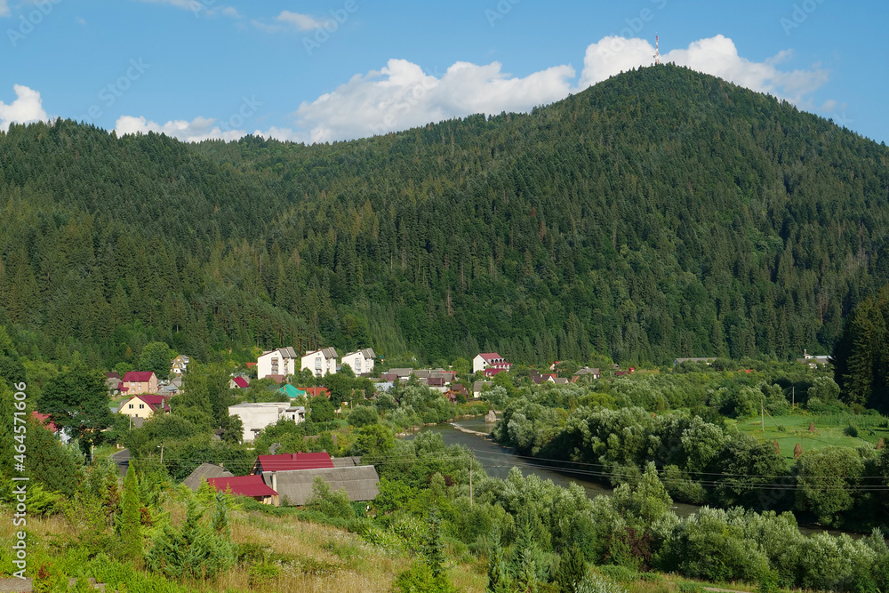 Little village in Carpathian Mountain, Ukraine