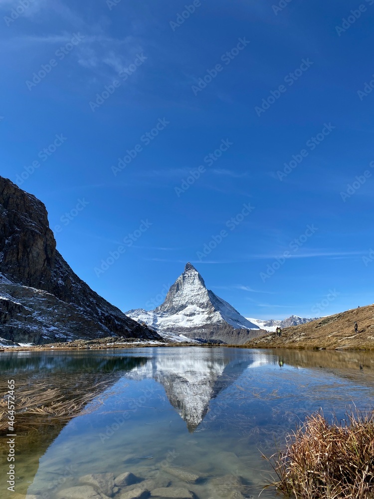 Reflection of the Matterhorn in the Riffelsee..