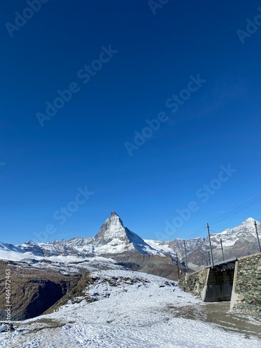 Snow covered Matterhorn.