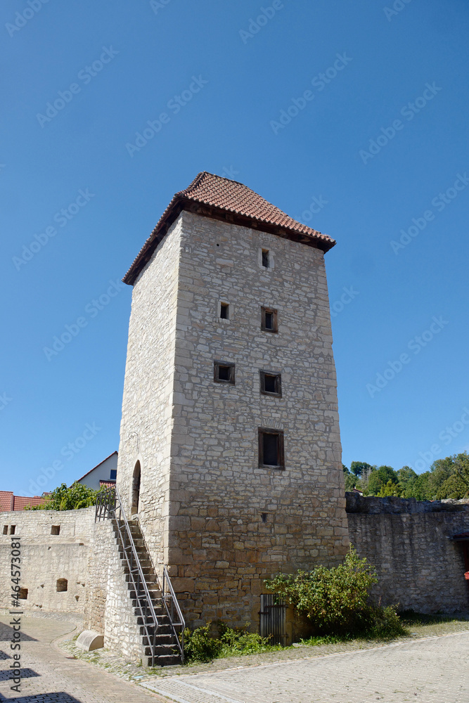 Freyburg (Unstrut) Turm der Stadtmauer Hochformat