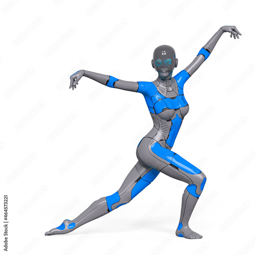 gynoid girl is doing a ballet dance gynoid girl is doing a ballet dance